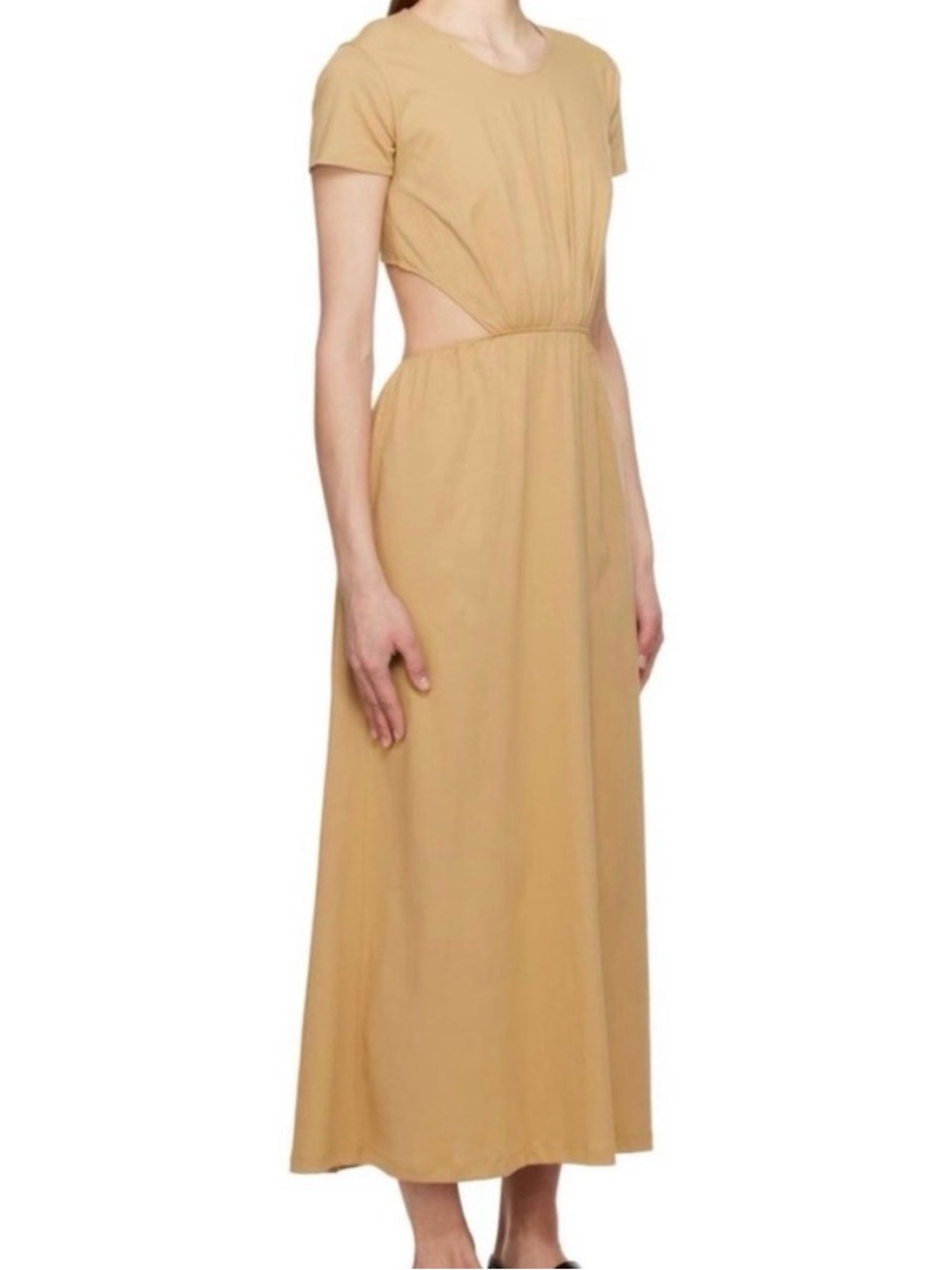 Loulou Studio Serán Midi Tan Cutout Maxi Dress Size Medium